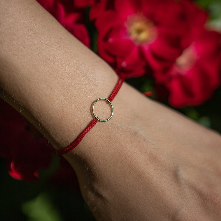 Strieborný povrázkový náramok so symbolom Karma 108765