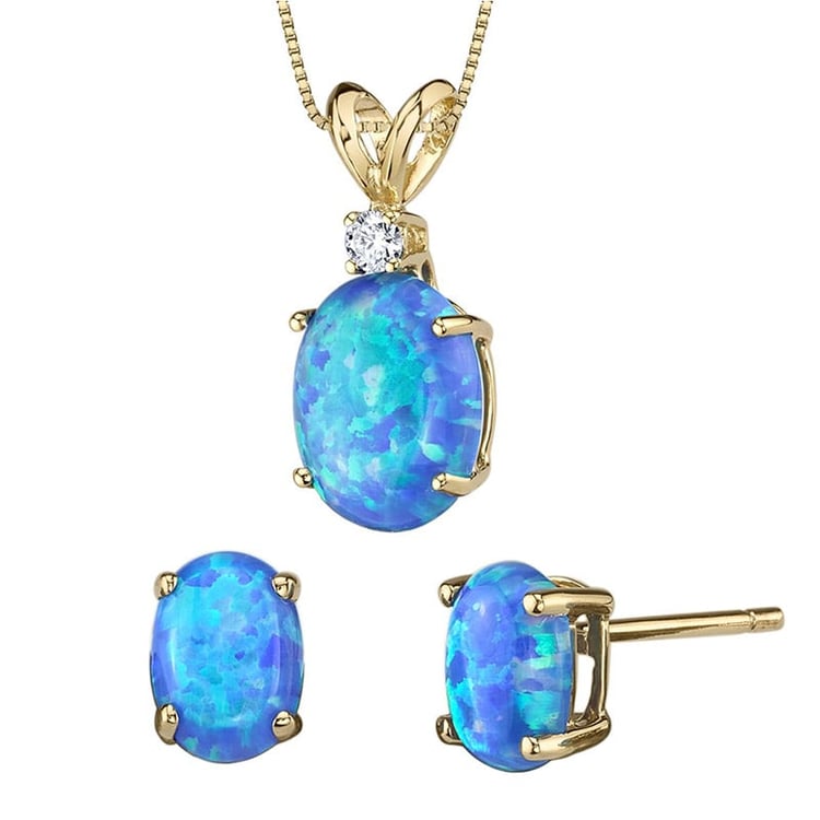 Kolekcia s opálmi a diamantom 25320