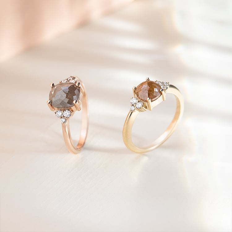 Zlatý prsteň so salt and pepper diamantom Mirko 151895