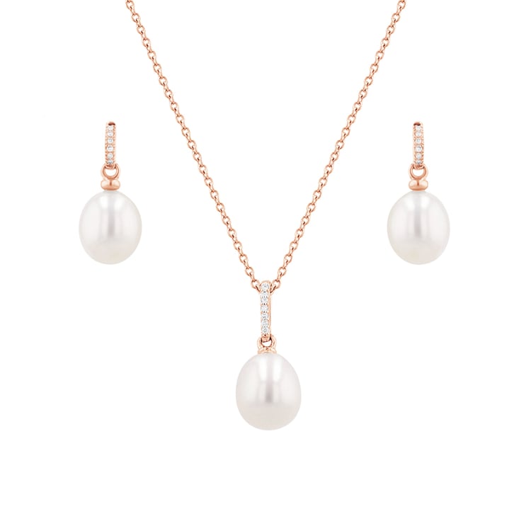 Zlatá perlová kolekcia s diamantmi Elzaida 116029