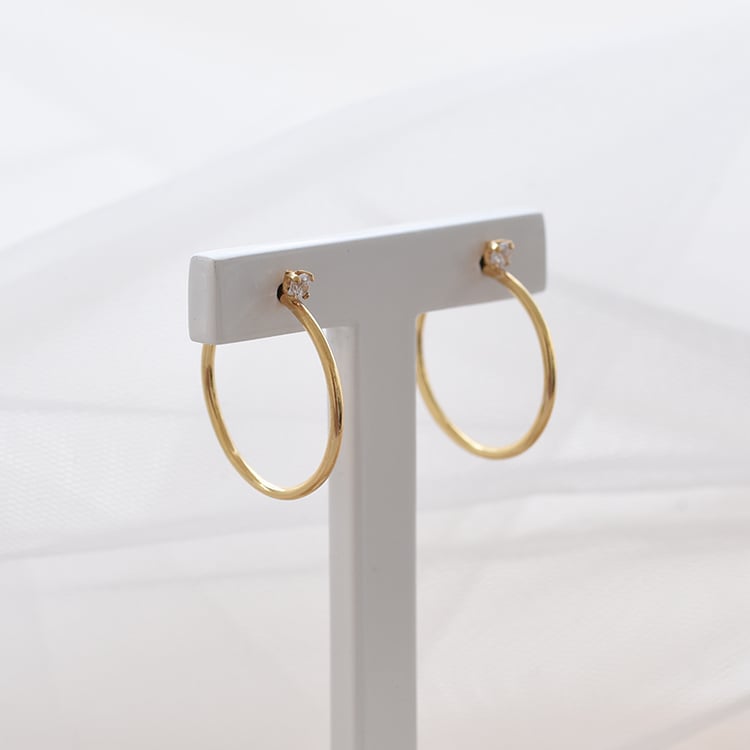 Pozlátené kruhové náušnice 66529