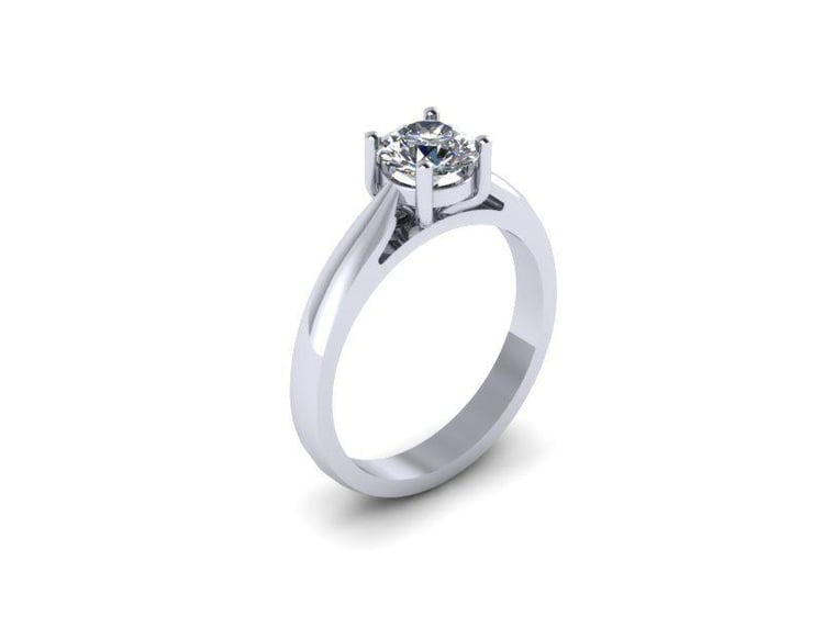 Zatý zásnubný prsteň s diamantom Levander 6575