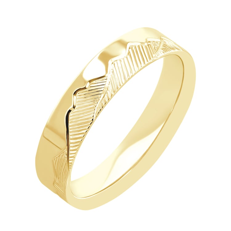 Svadobné obrúčky s ručnou rytinou hôr Jannick 116392