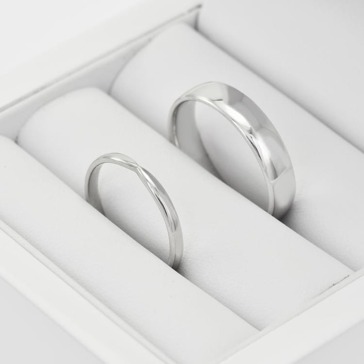 Platinové minimal svadobné obrúčky 76758