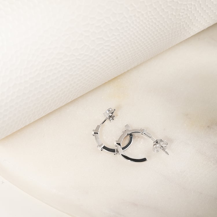 Kruhové náušnice s lab-grown diamantmi Odina 134431