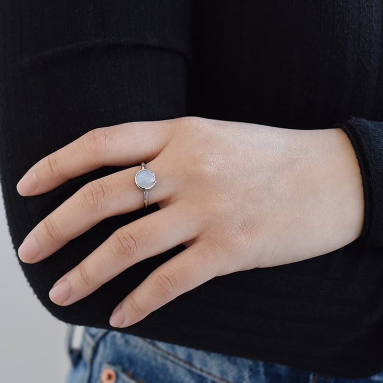 Zlatý prsteň s mesačným kameňom 96425