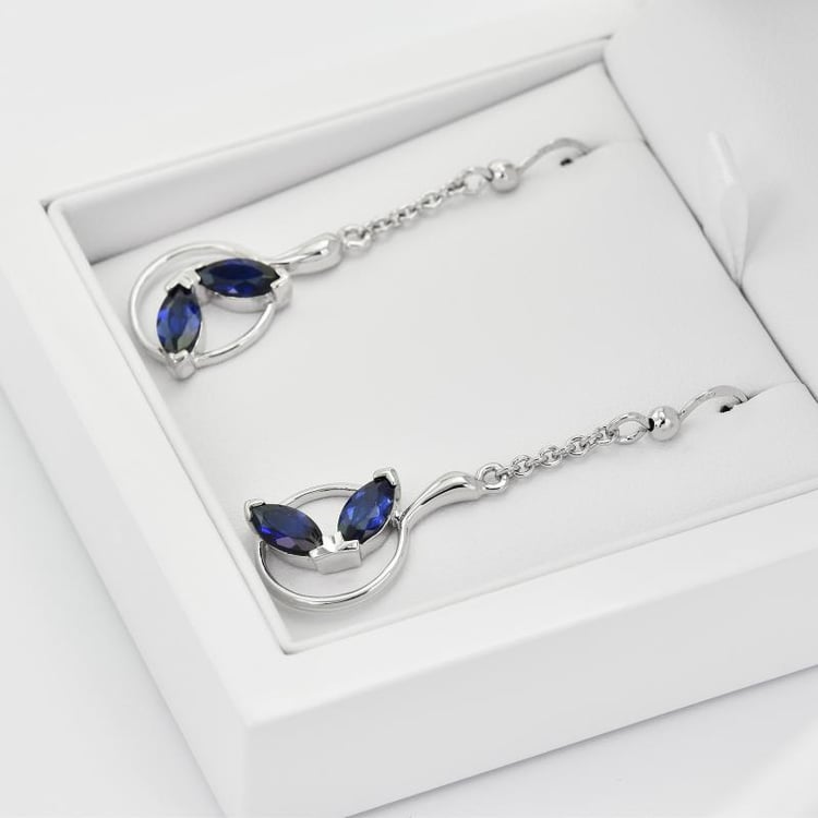 Náušnice so zafírmi 29105