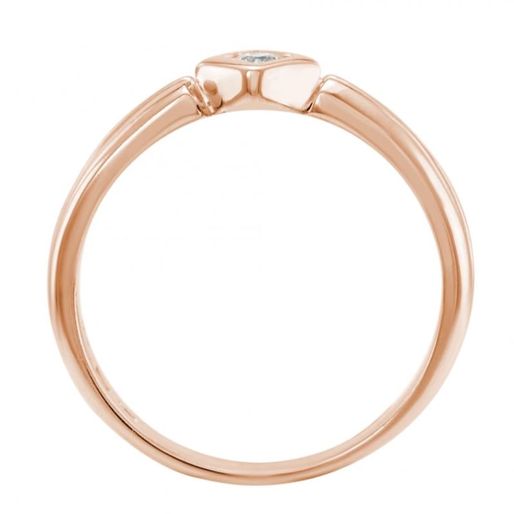 Prsteň z ružového zlata 23490