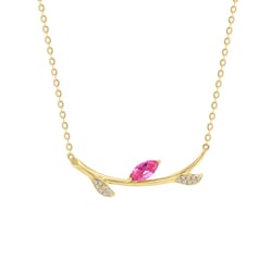 Náhrdelník s marquise turmalínom a diamantmi Ollie