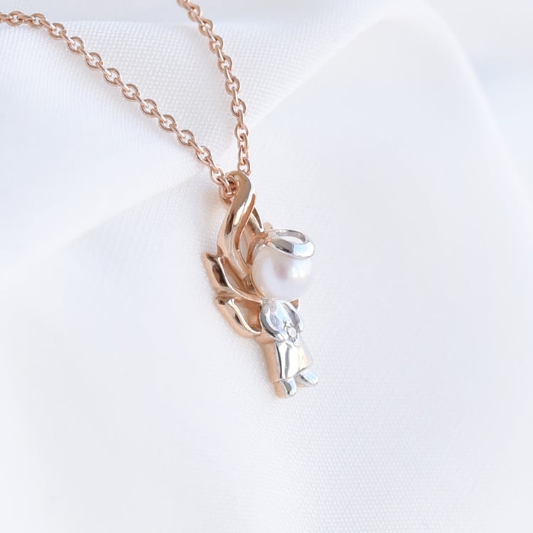 Diamantový prívesok s perlou 91734