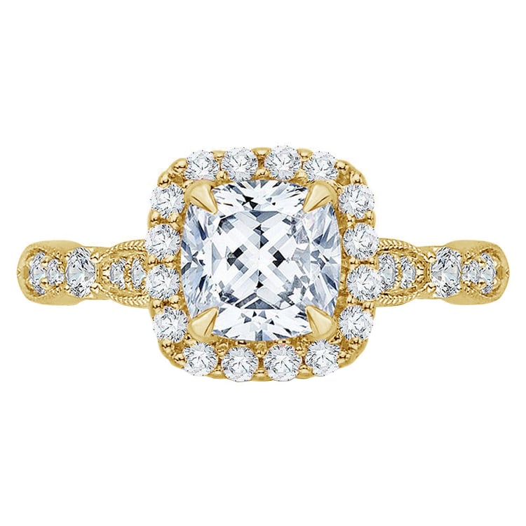 Zlatý diamantový prsteň pre zásnuby 74286