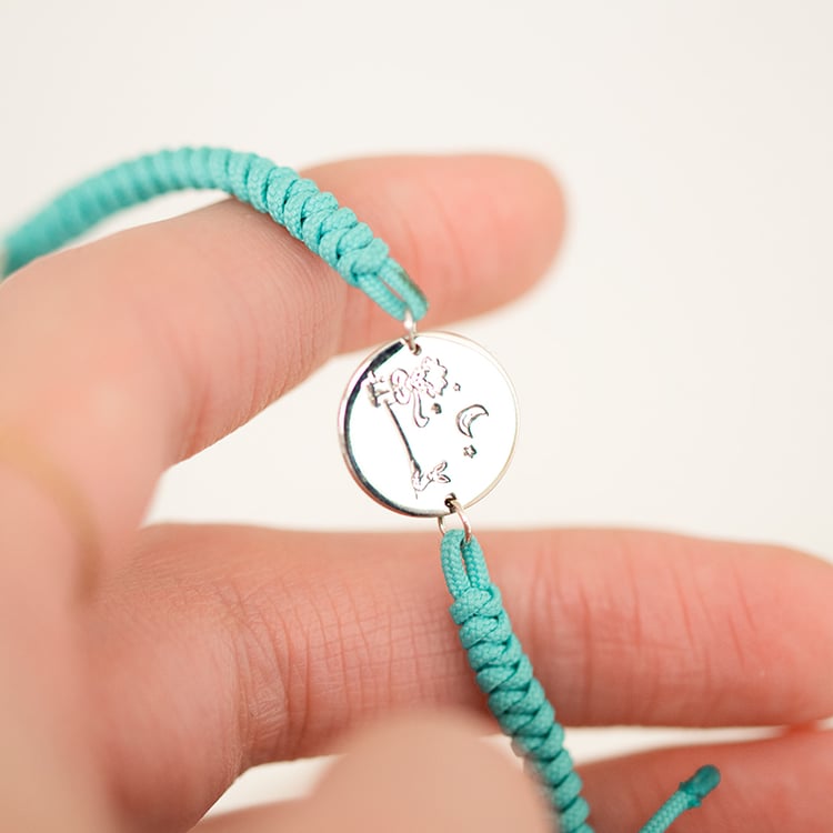 Strieborný povrázkový náramok Malý princ s líškou 134244