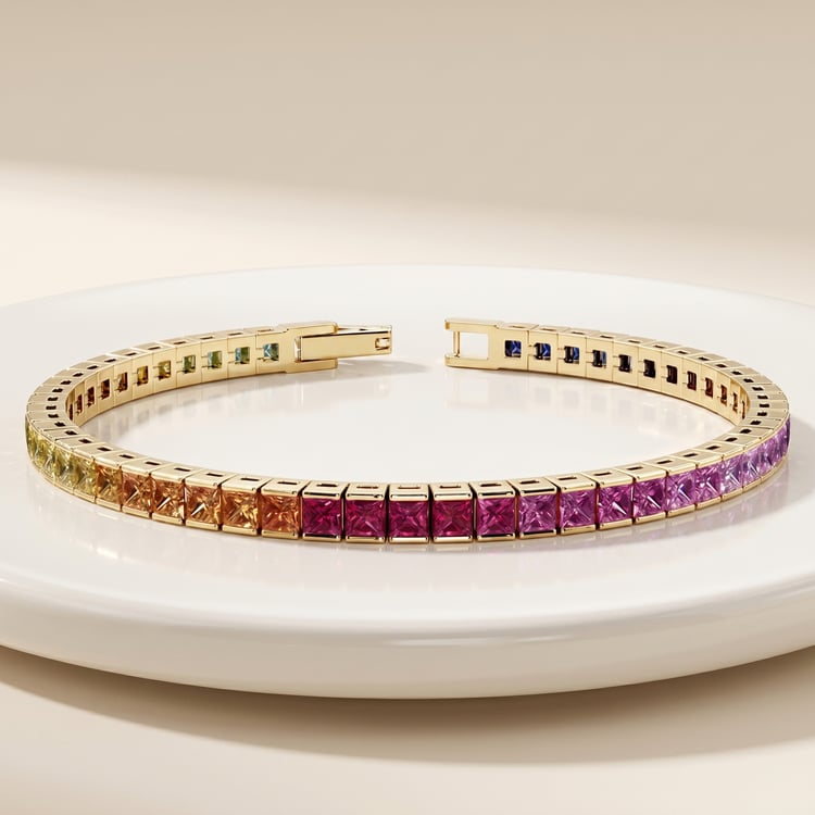 Elegantný strieborný náramok so zafírmi Kyril 167017