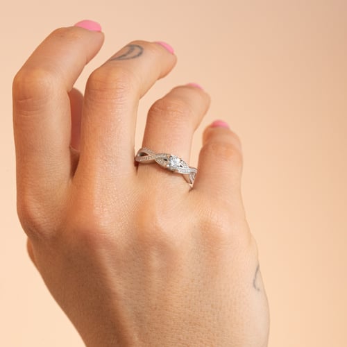 Luxusný zásnubný prsteň s lab-grown diamantmi Iason