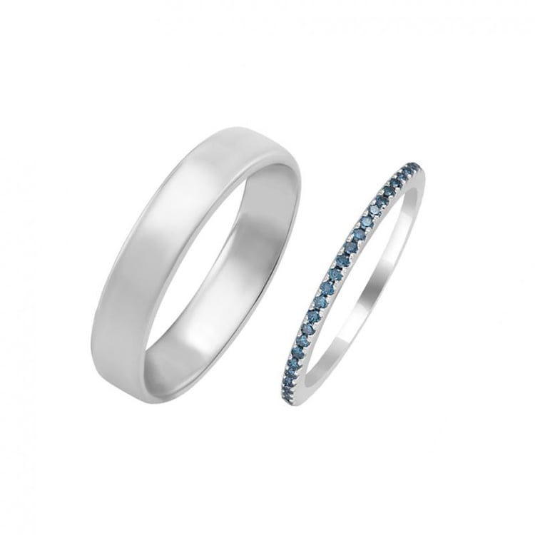 Eternity svadobná obrúčka a pánský komfortný prsteň