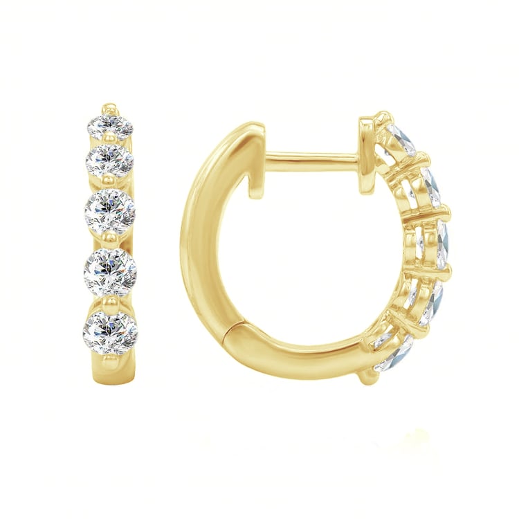 Zlaté náušnice s diamantmi 80322