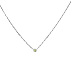 Minimalistický náhrdelník so zeleným zafírom Vieny