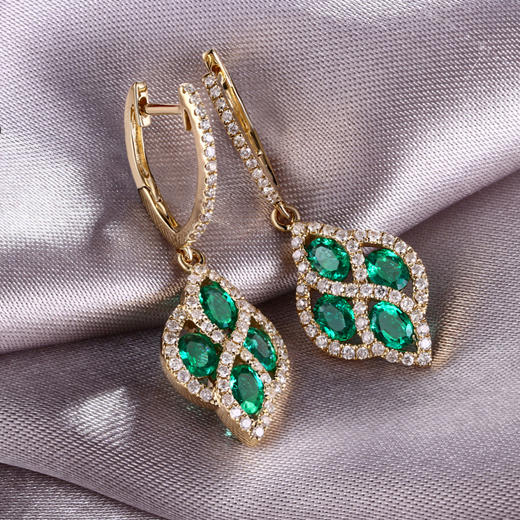 Náušnice so smaragdmi 7637