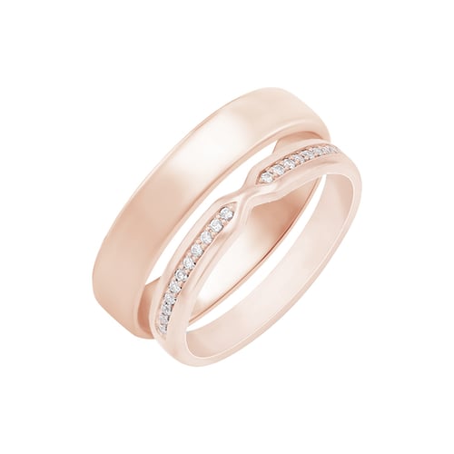 Eternity prsteň s lab-grown diamantmi a pánský komfortný prsteň Musa