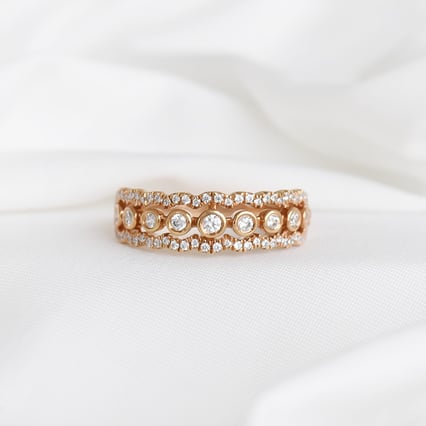 Romantický prsteň s diamantmi Hulda