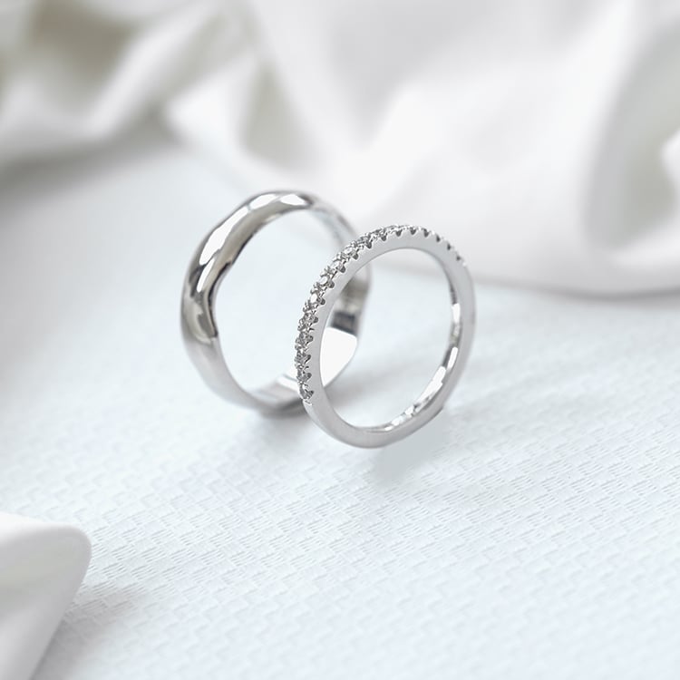 Zlatý eternity prsteň s 1.50 mm lab-grown diamantmi Qenyl 125643