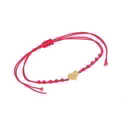 Povrázkový srdcový náramok s gravírovaním a diamantom Kia