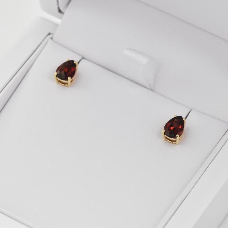 Granátové náušnice 26406