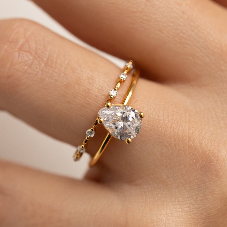 Strieborný eternity prsteň s lab-grown diamantmi Navin 137887