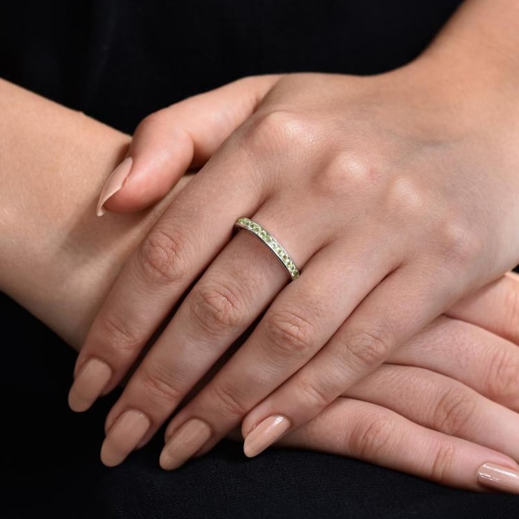 Olivínový eternity prsteň 30470