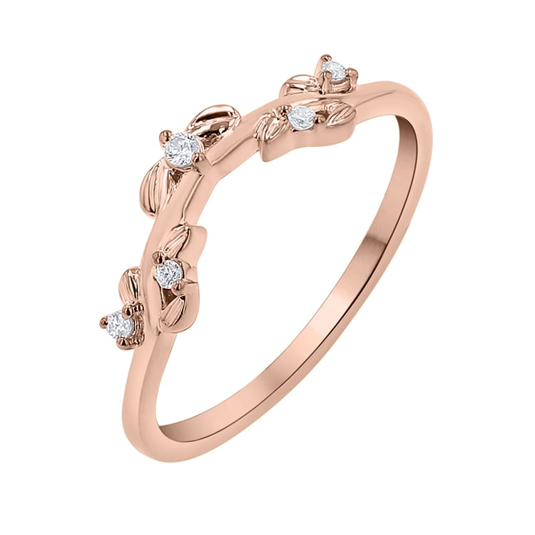 Vykrojený prsteň v tvare vetvičky s lab-grown diamantmi Cuan 141958