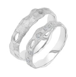 Zlaté svadobné obrúčky Rock