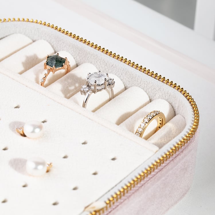 Veľká ružová cestovná šperkovnica Shields 146270