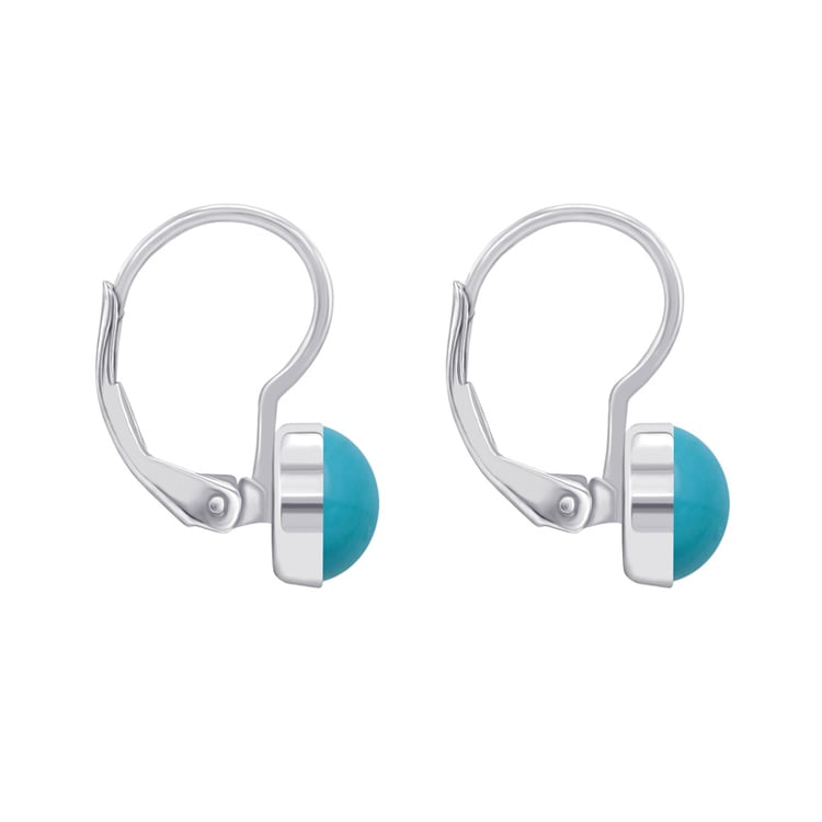 Zlaté visiace náušnice s tyrkysmi 49131