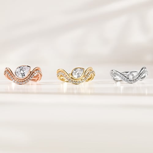 Romantický zásnubný set prsteňov s diamantmi Genevive