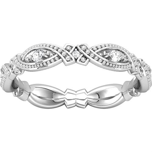 Vintage obrúčka zdobená lab-grown diamantmi Yash 105730