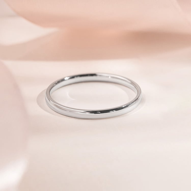 Půlkulaté snubní prsteny z platiny Ebie 157805