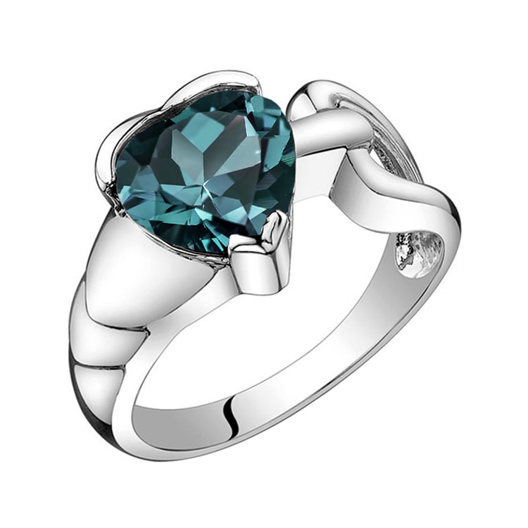 Strieborný alexandritový prsteň
