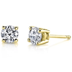 Náušnice zo zlata so 0.75ct lab-grown diamantmi Sage