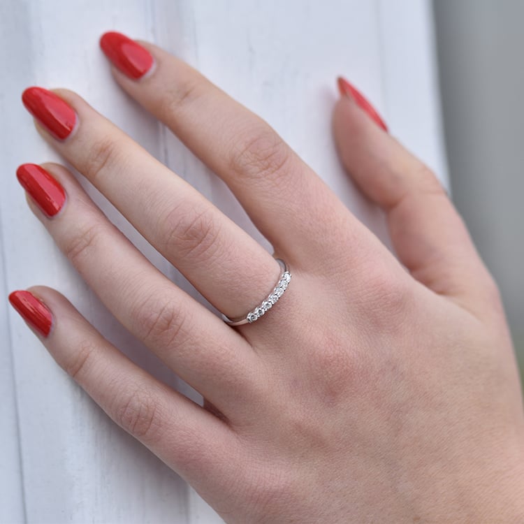 Prsteň z bieleho zlata 42147