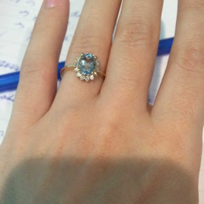 Akvamarínový prsteň