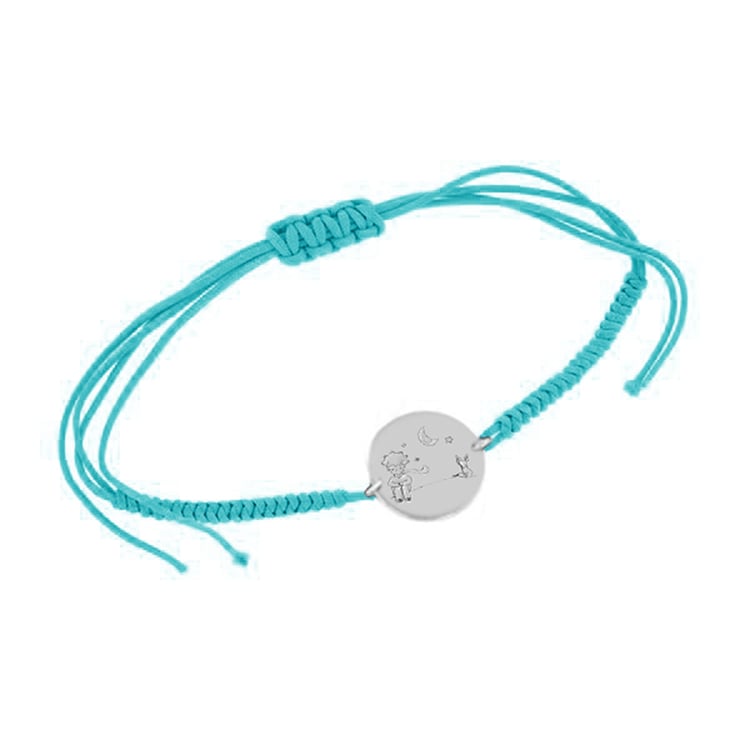 Strieborný povrázkový náramok Malý princ s líškou