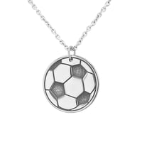 Strieborný prívesok lopta s gravírom vašej voľby Football
