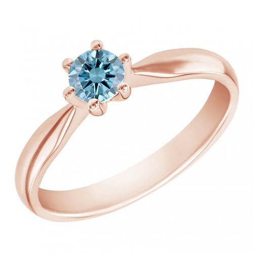 Zásnubný prsteň s certifikovaným fancy blue lab-grown diamantom Iravan