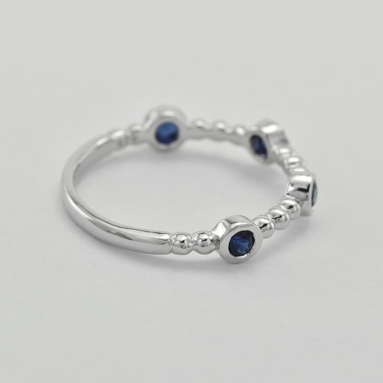 Strieborný zafírový prsteň zo striebra 45199