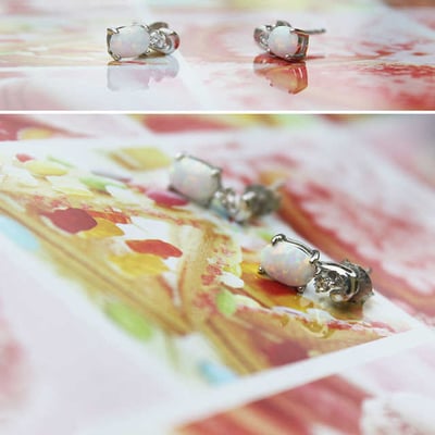 Strieborné náušnice s opálmi 