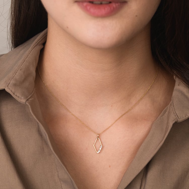 Zlatý prívesok s lab-grown diamantom 165739