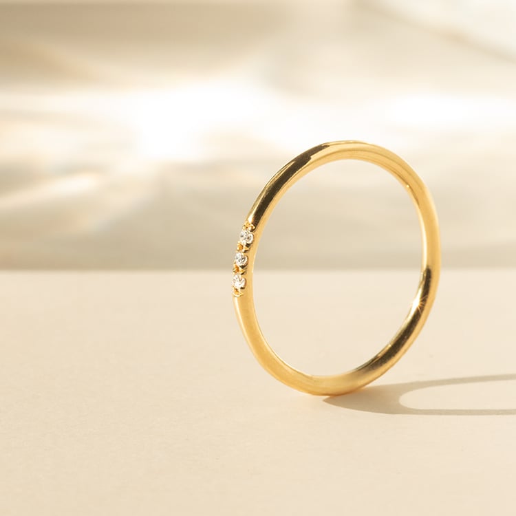 Prsteň s tromi lab-grown diamantmi Sia 139782