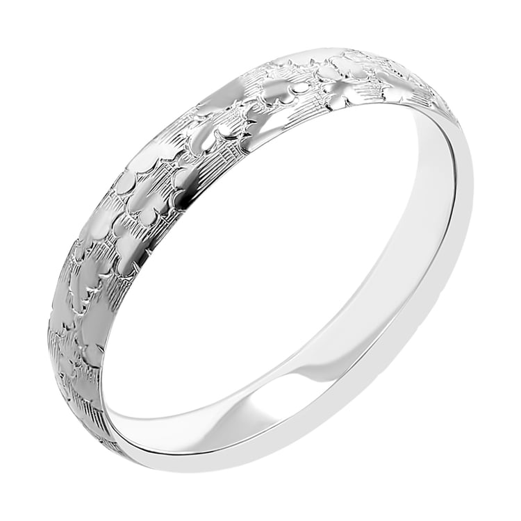 Svadobné obrúčky s ručnou rytinou mrakov Bowen 116770