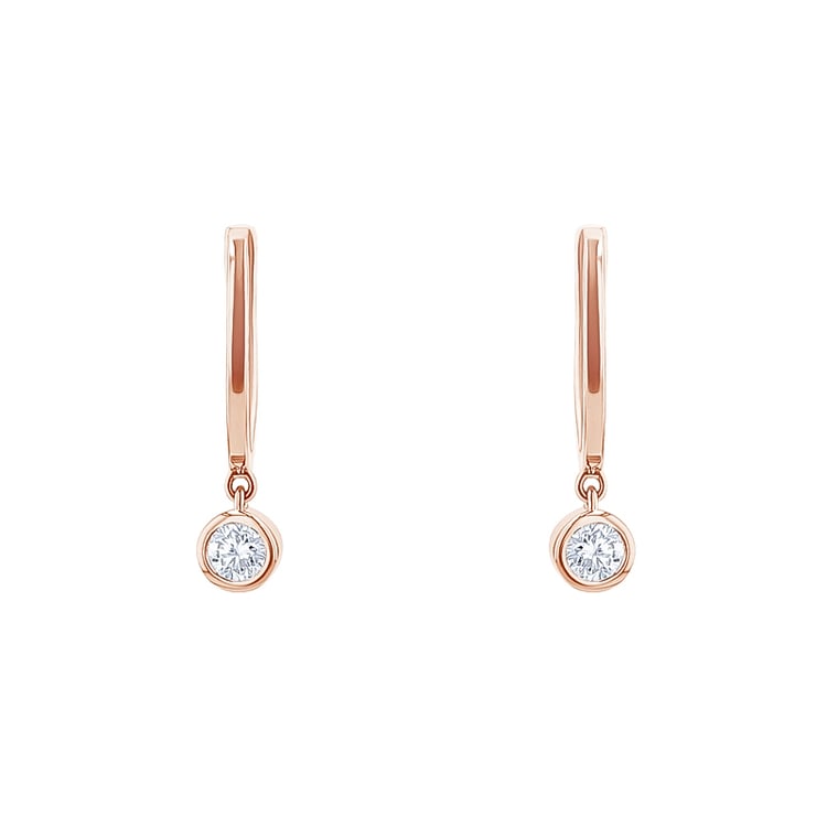 Zlaté visiace náušnice s lab-grown diamantmi Skylar 137479