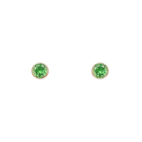 Minimalistické bezel náušnice s tsavorit granátmi Viosa